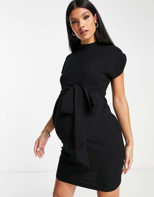 Asos black 2024 work dress