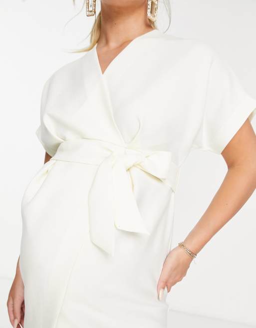 White closet 2024 wrap dress