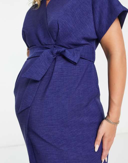 Plus size maternity wrap hot sale dress