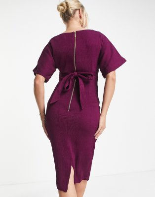 Plum Maternity Evening Dress