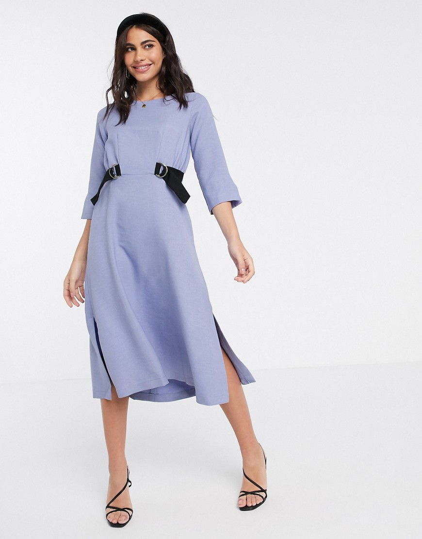 Closet London - Midi-jurk met twee strikken in lavendel-Paars
