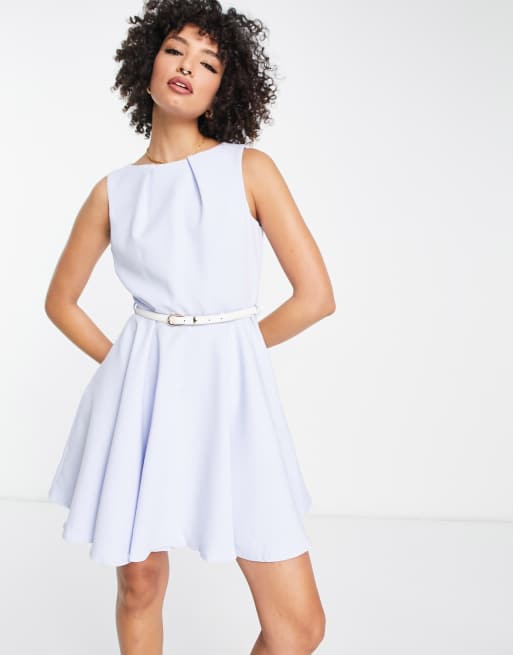 Blue and 2025 white skater dress