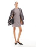 Closet London minimal mini dress in grey