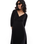 [Closet London] Closet London open back midi dress in black 10 Black