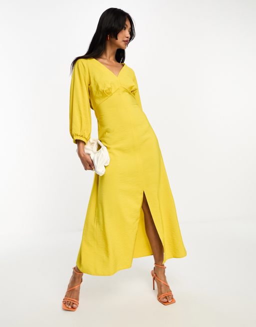 Buy Closet Yellow London Open Back Dress from Next Luxembourg