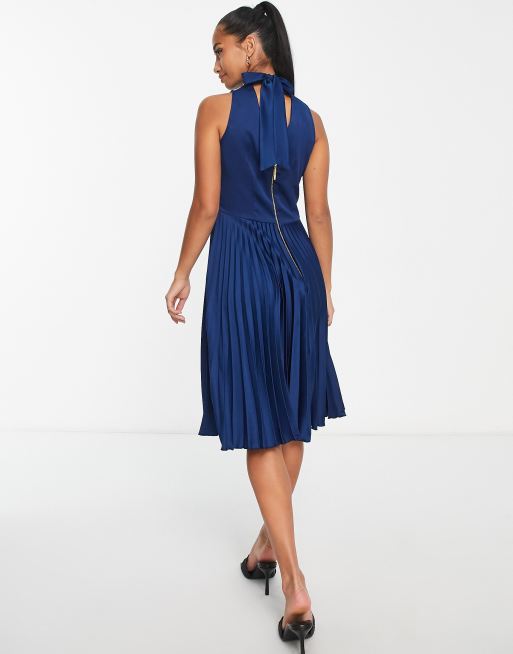 Next navy hot sale pleated dress