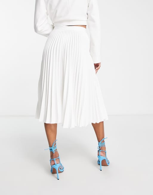 Asos petite pleated midi skirt outlet uk