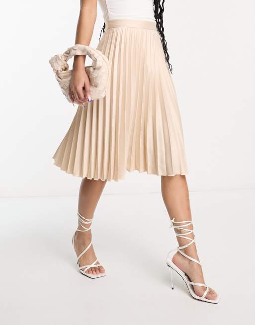 Topshop petite outlet pleated midi skirt