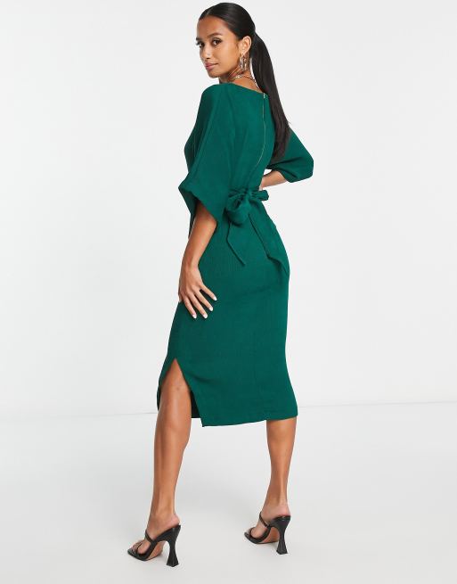 Emerald green shop pencil dress