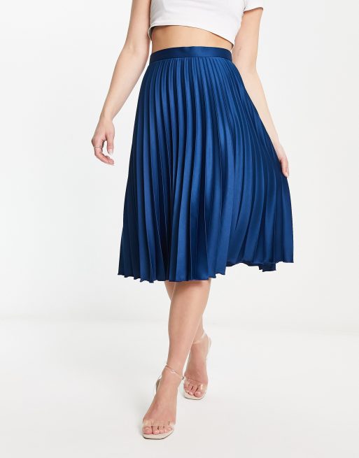 Asos blue pleated outlet skirt