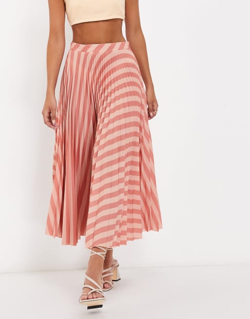 Pleated maxi 2024 skirt peach