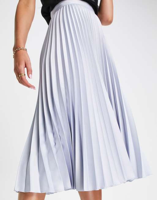 Light blue shop pleated midi skirt