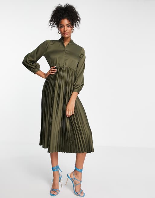 Pleated shop blouse dress