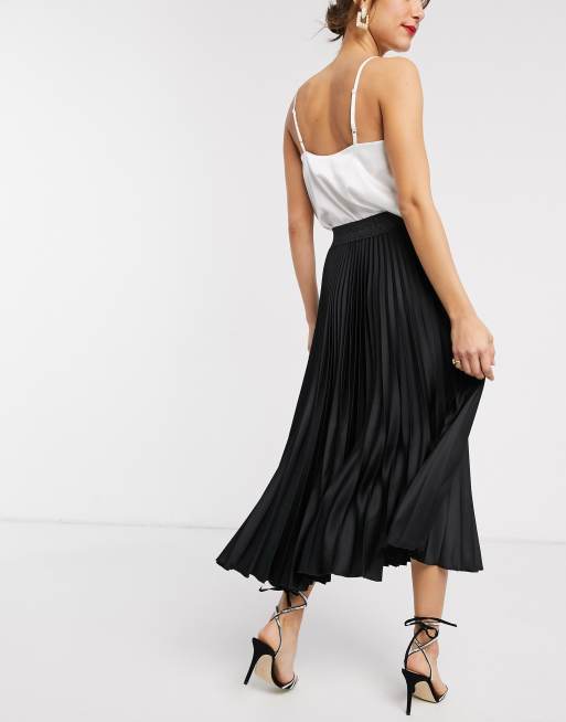 Closet London pleated skirt in black, 2 of 4