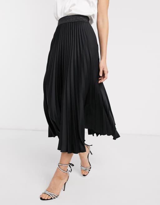 Closet London pleated skirt in black, 4 of 4