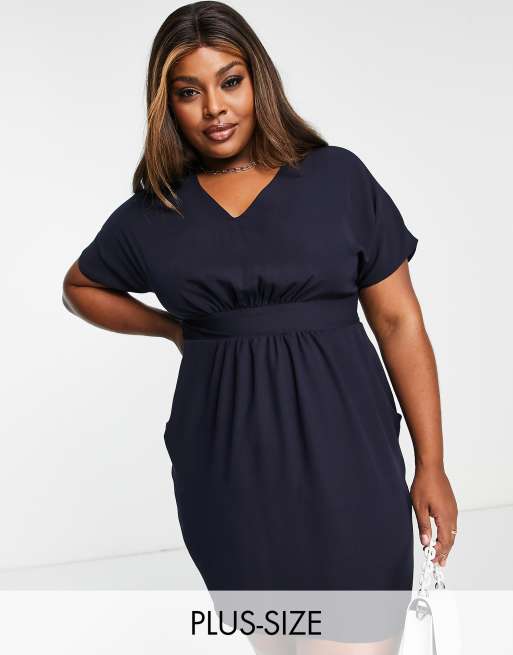 Plus size shop tie waist dress