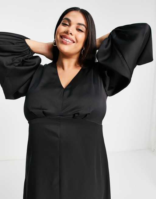 Black empire waist 2024 dress plus size