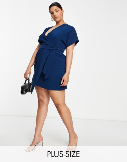 Plus size 2025 kimono dress short