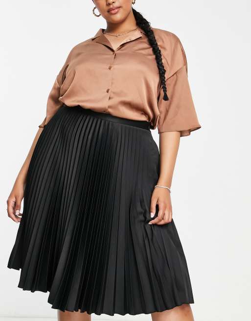 Asos plus size pleated skirt hotsell