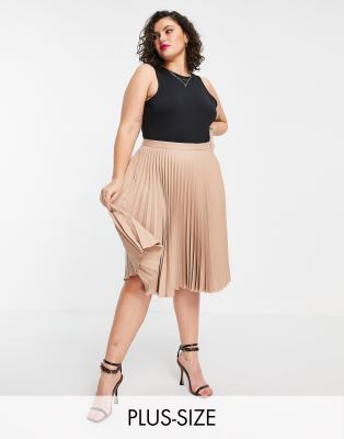 Closet London Plus pleated midi skirt 