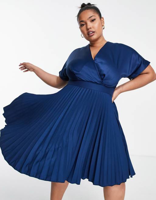 Plus size best sale navy skater dress