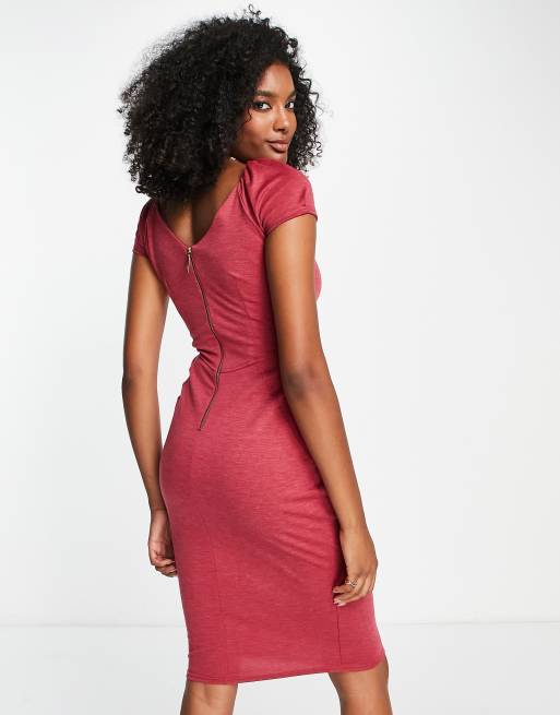 Asos red clearance pencil dress