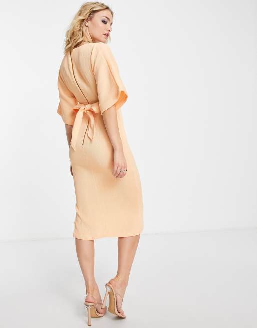 Peach pencil dress best sale