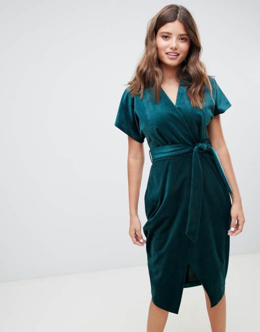 Robe cache discount coeur vert emeraude