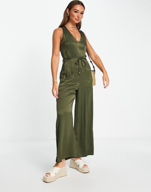 LONG JUMPSUIT - Dark khaki