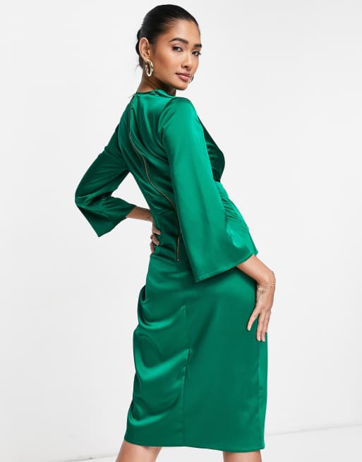 Emerald green hot sale kimono dress