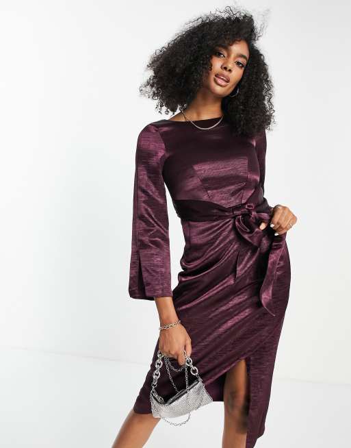 Satin best sale mauve dress