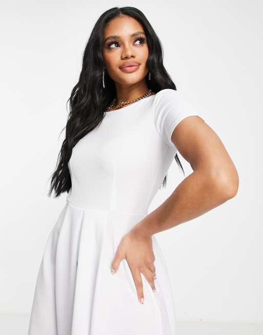 Asos white scuba clearance dress