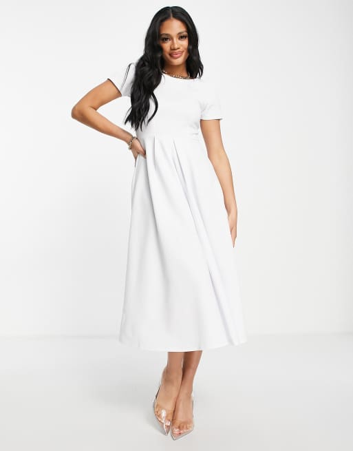 Asos white scuba clearance dress