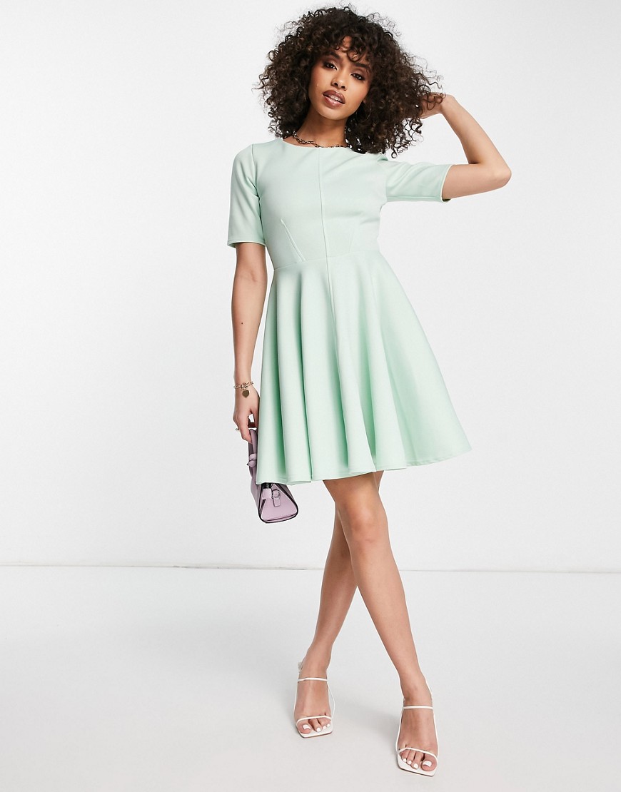 Closet London Scuba Mini Prom Dress In Mint-green | ModeSens