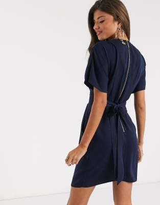 navy tulip dress