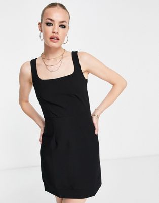 Closet London square neck mini dress in black - Click1Get2 Black Friday