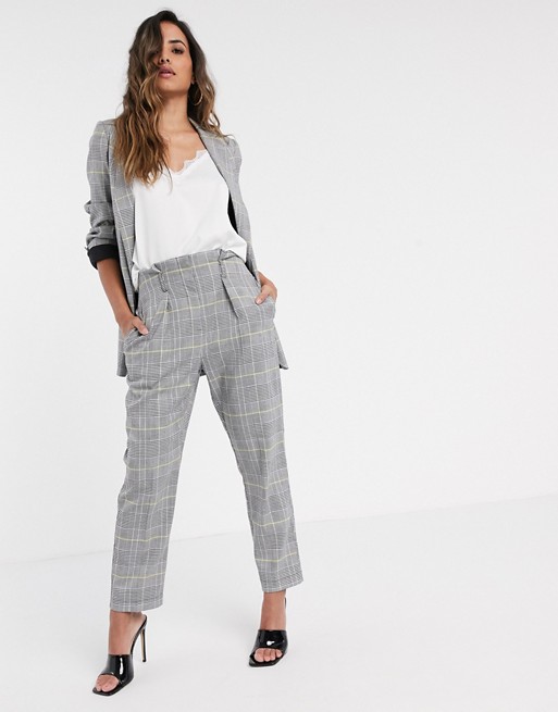 Closet London tailored trouser in light check