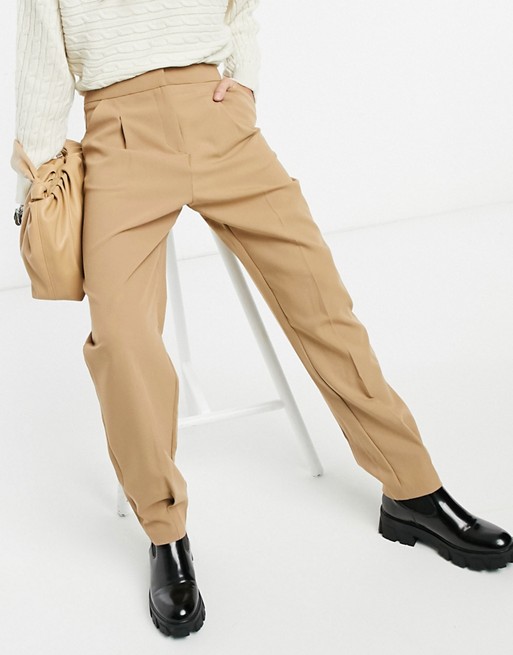Closet London tailored trousers in camel