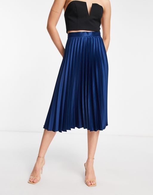 Geplooide midi rok new arrivals