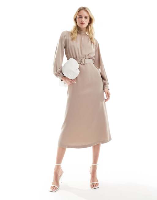 Leith bell sleeve wrap midi dress sales