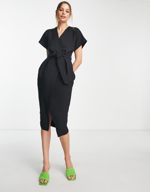 Asos black hotsell kimono dress