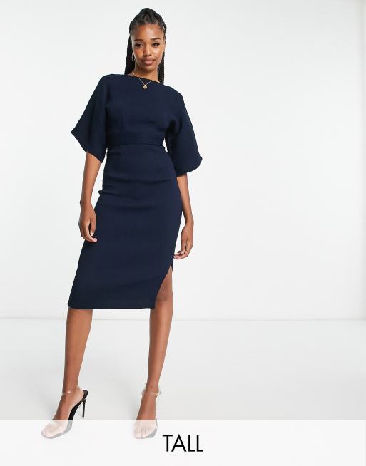 Penny Button Down Rib Dress Navy