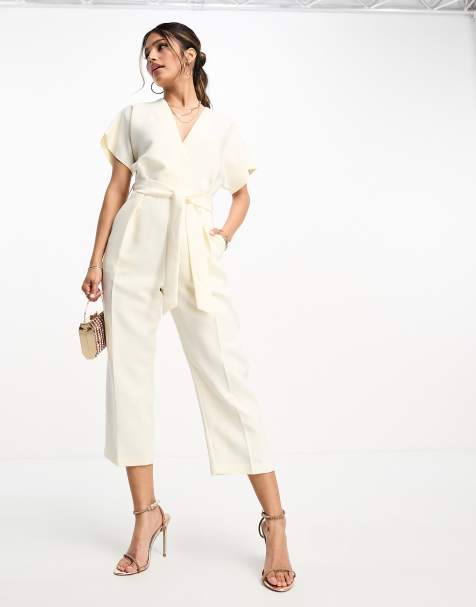 2 piece white outlet jumpsuit