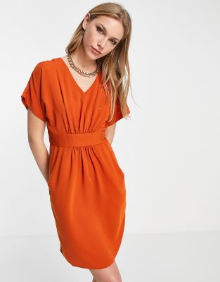 Closet London Closet London tulip mini dress in cinnamon-Brown