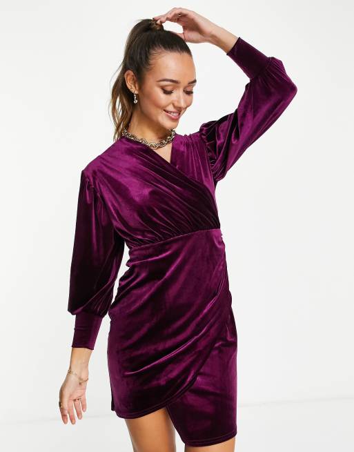 Velvet hotsell plum dress