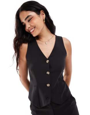 Closet London Vest In Black - Part Of A Set