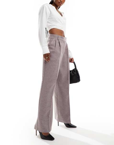 Closet London wide leg trouser in grey - view 1