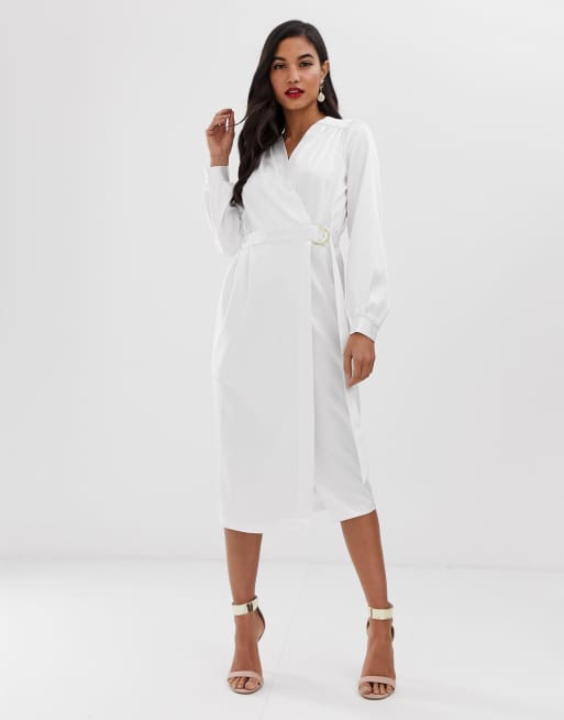 White closet outlet wrap dress