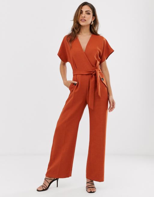 Crepe Wrap Side Jumpsuit, 47% OFF