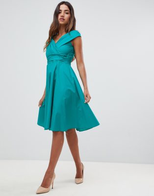 wrap over party dress